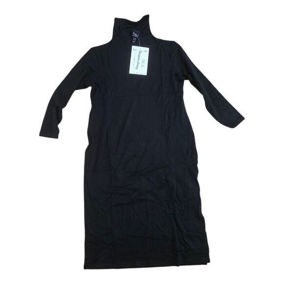 Women with Control Black Finespun Jersey Tummy Control Midi Dress LP - Picture 2 of 4